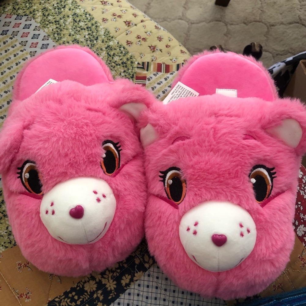 Care bear slippers women’s super cute size 10